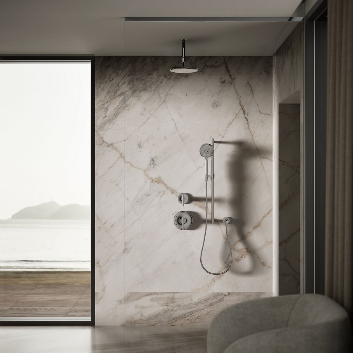 KOHLER K-26301-G Statement Open Rain iconic round 9" single-function rainhead, 1.75 gpm