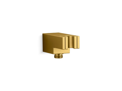 KOHLER K-26310 Statement Wall-mount handshower holder with supply elbow and check valve, vibrant brushed moderne brass