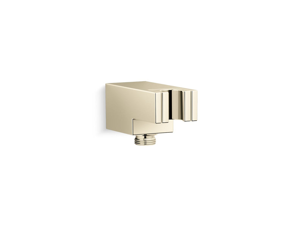 KOHLER K-26310 Statement Wall-mount handshower holder with supply elbow and check valve, vibrant french gold