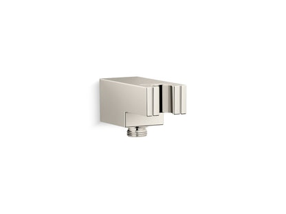 KOHLER K-26310 Statement Wall-mount handshower holder with supply elbow and check valve, vibrant polished nickel