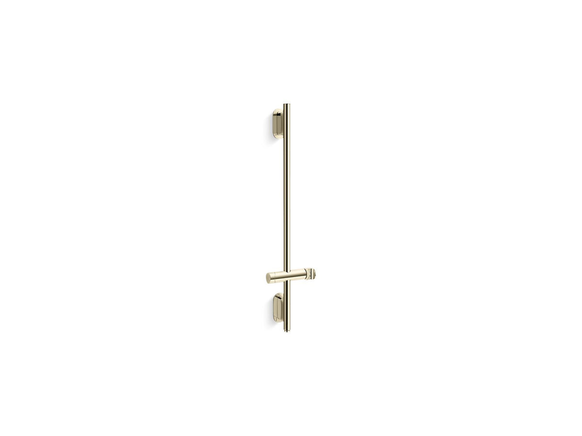 KOHLER K-26314 Statement 32" deluxe slidebar with integrated water supply, vibrant french gold