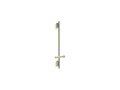 KOHLER K-26314 Statement 32" deluxe slidebar with integrated water supply, vibrant french gold