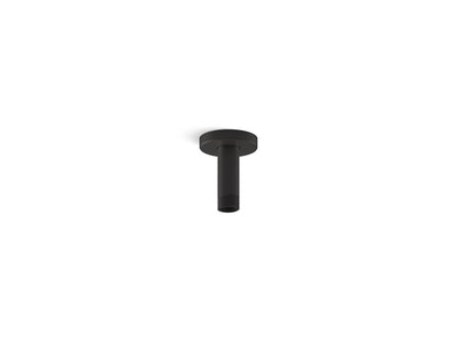 KOHLER K-26319 Statement 3" ceiling-mount single-function rainhead arm and flange, matte black