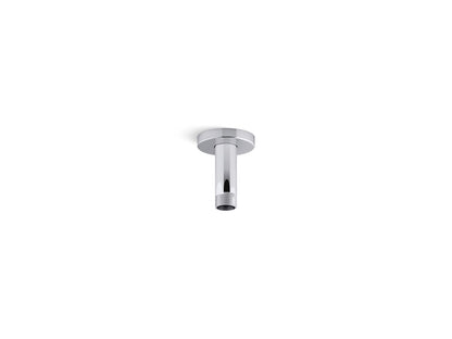 KOHLER K-26319 Statement 3" ceiling-mount single-function rainhead arm and flange, polished chrome