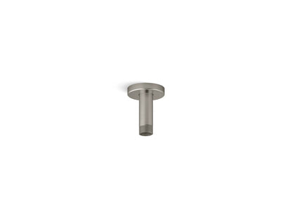 KOHLER K-26319 Statement 3" ceiling-mount single-function rainhead arm and flange, vibrant brushed nickel