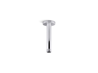 KOHLER K-26320 Statement 6" ceiling-mount single-function rainhead arm and flange, polished chrome