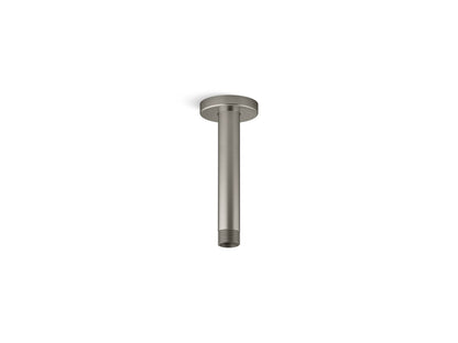 KOHLER K-26320 Statement 6" ceiling-mount single-function rainhead arm and flange, vibrant brushed nickel