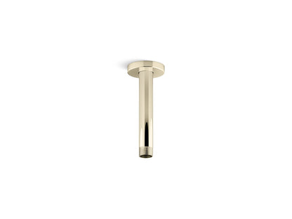 KOHLER K-26320 Statement 6" ceiling-mount single-function rainhead arm and flange, vibrant french gold