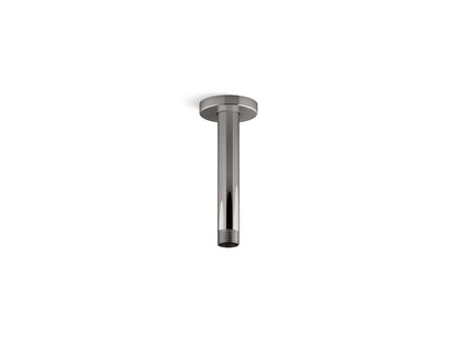 KOHLER K-26320 Statement 6" ceiling-mount single-function rainhead arm and flange, vibrant titanium