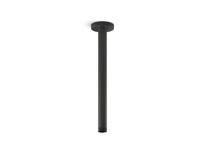 KOHLER K-26321 Statement 12" ceiling-mount single-function rainhead arm and flange, matte black