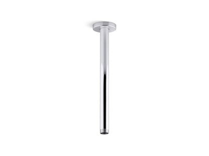 KOHLER K-26321 Statement 12" ceiling-mount single-function rainhead arm and flange, polished chrome