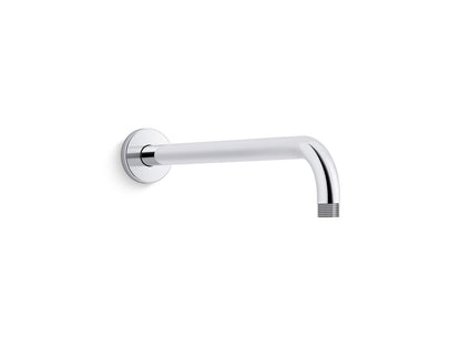 KOHLER K-26322 Statement 15-1/2" wall-mount single-function rainhead arm and flange, polished chrome