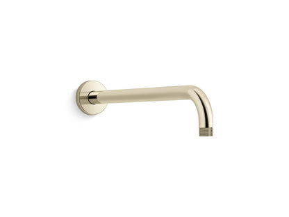 KOHLER K-26322 Statement 15-1/2" wall-mount single-function rainhead arm and flange, vibrant french gold