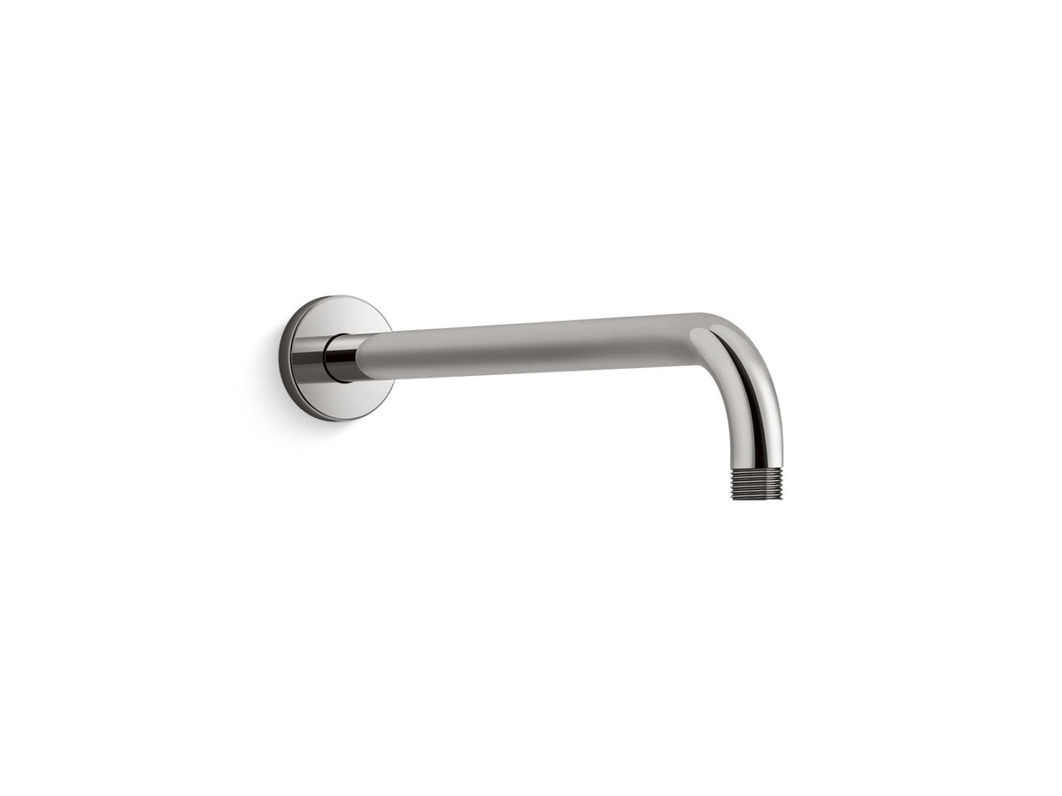 KOHLER K-26322 Statement 15-1/2" wall-mount single-function rainhead arm and flange, vibrant titanium