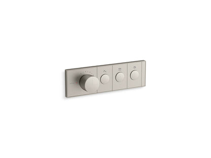 KOHLER Anthem Three-outlet recessed mechanical thermostatic valve control