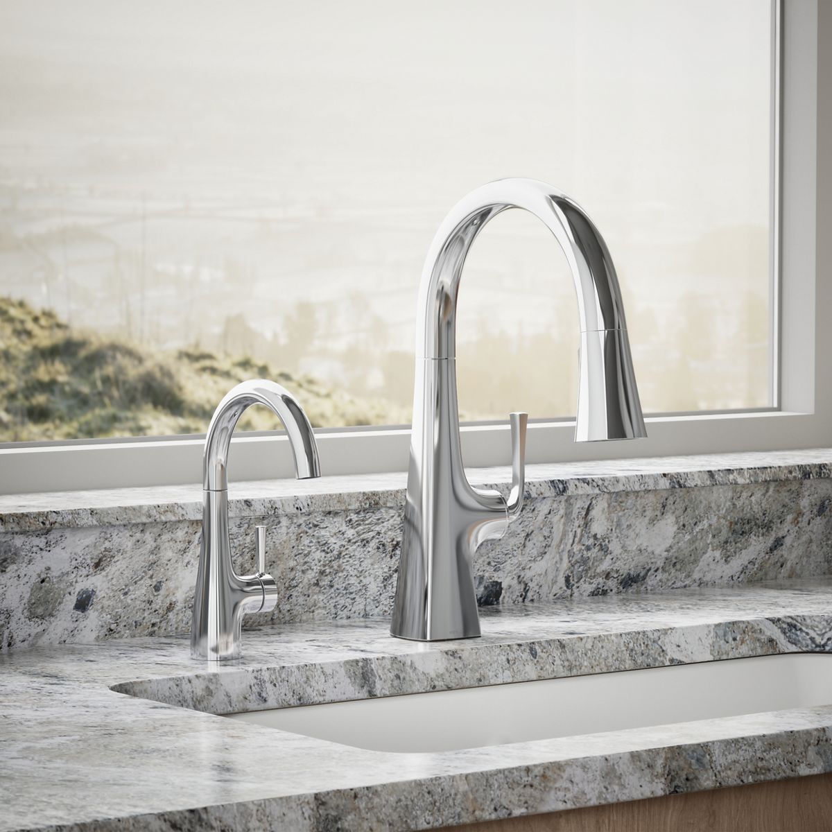 KOHLER K-26368 Transitional Beverage faucet, polished chrome - view 4