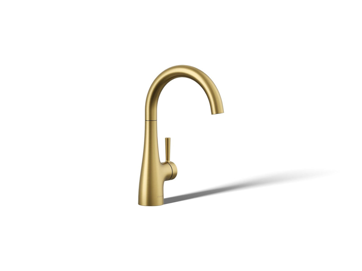 KOHLER K-26368 Transitional Beverage faucet, vibrant brushed moderne brass