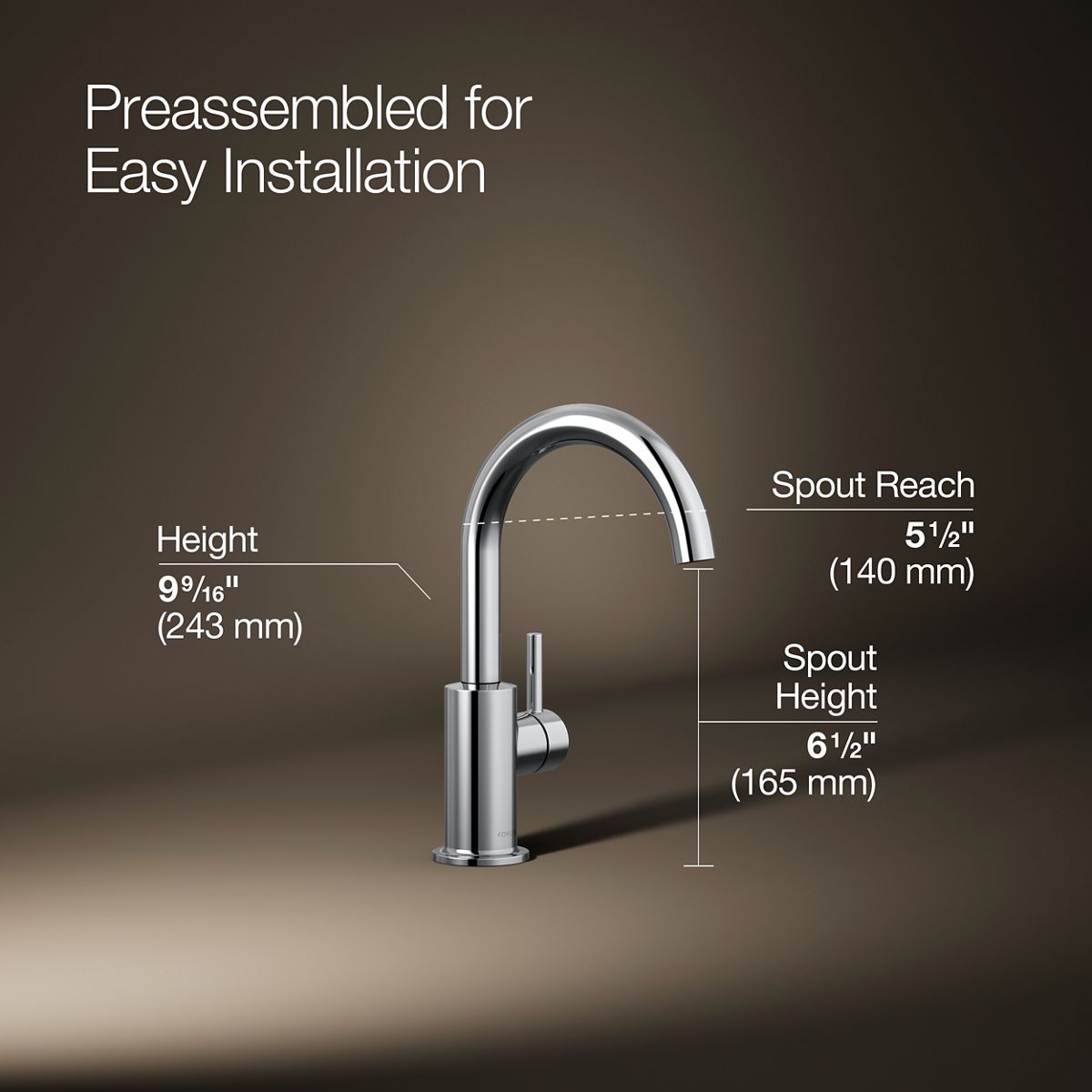 KOHLER K-26369 Contemporary Beverage faucet