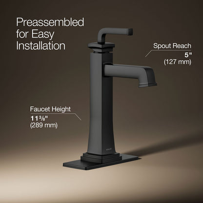 KOHLER K-26430-4K Riff Tall single-handle bathroom sink faucet, 1.0 gpm