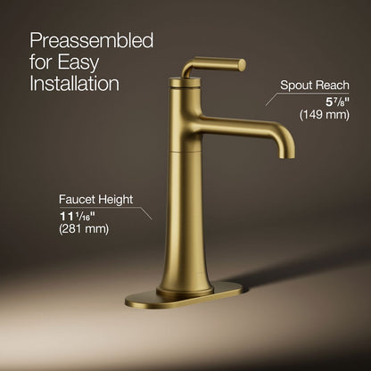 KOHLER K-26437-4 Tone Tall single-handle bathroom sink faucet, 1.2 gpm