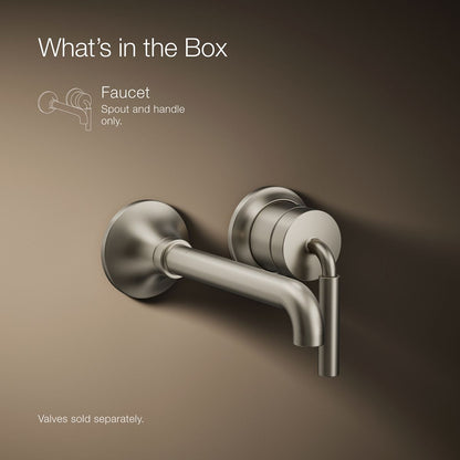 KOHLER K-26438-4 Tone Wall-mount single-handle bathroom sink faucet, 1.2 gpm