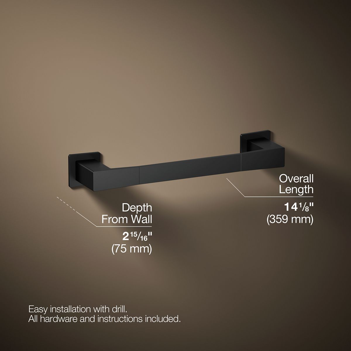 KOHLER K-26635 Honesty 12" towel bar