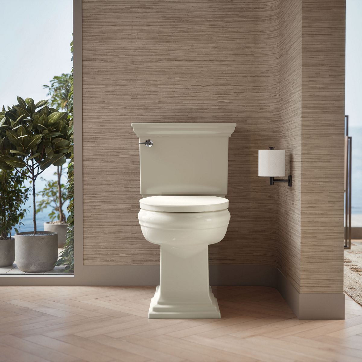 KOHLER K-26801 Impro ReadyLatch Quiet-Close elongated toilet seat, biscuit - view 4