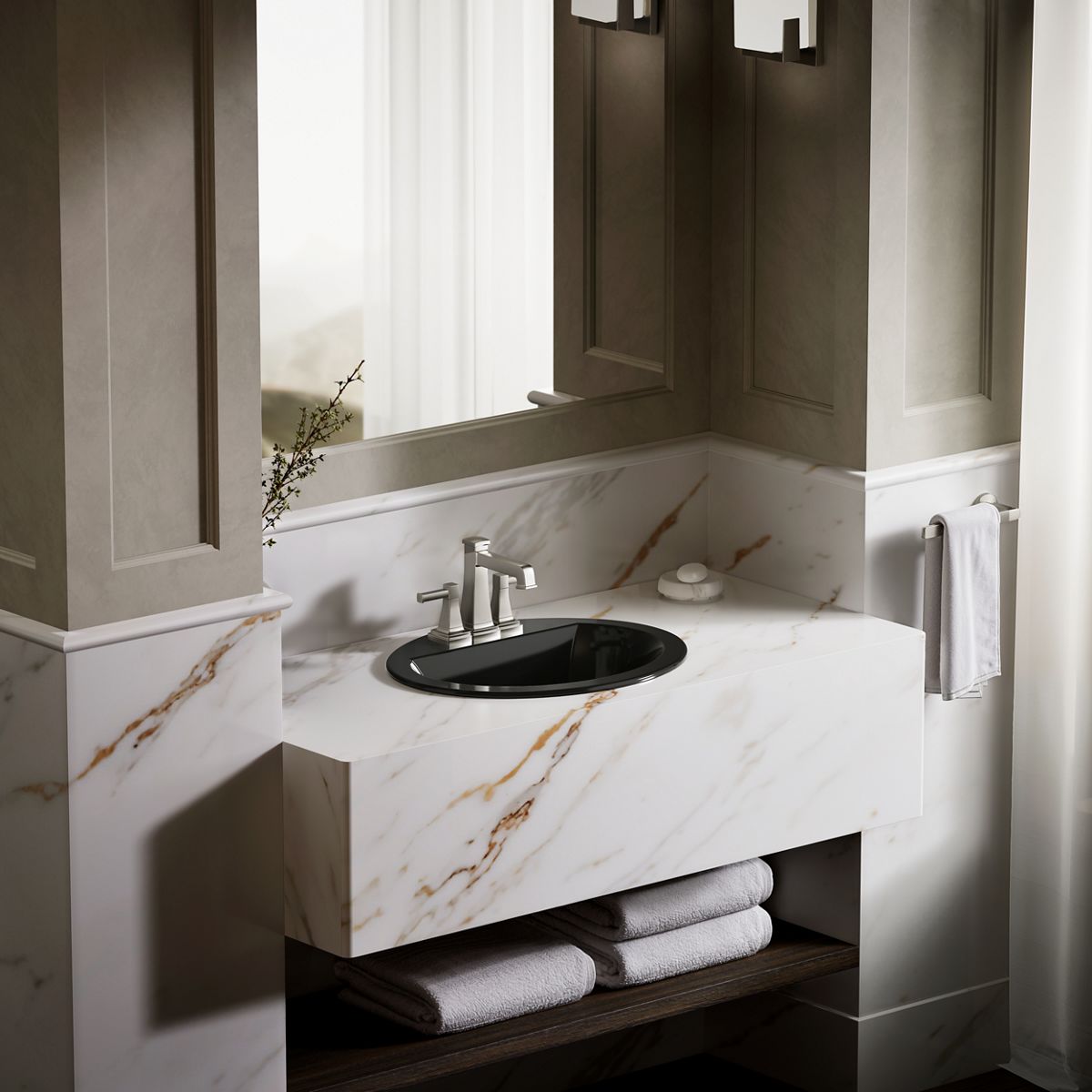 KOHLER Bryant 20-1/4" oval drop-in bathroom sink