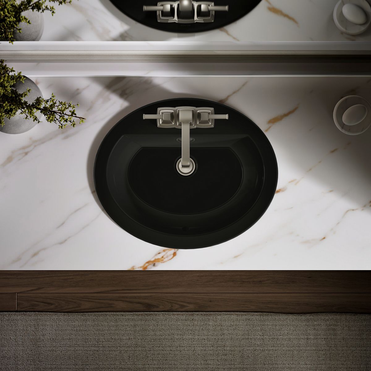 KOHLER Bryant 20-1/4" oval drop-in bathroom sink