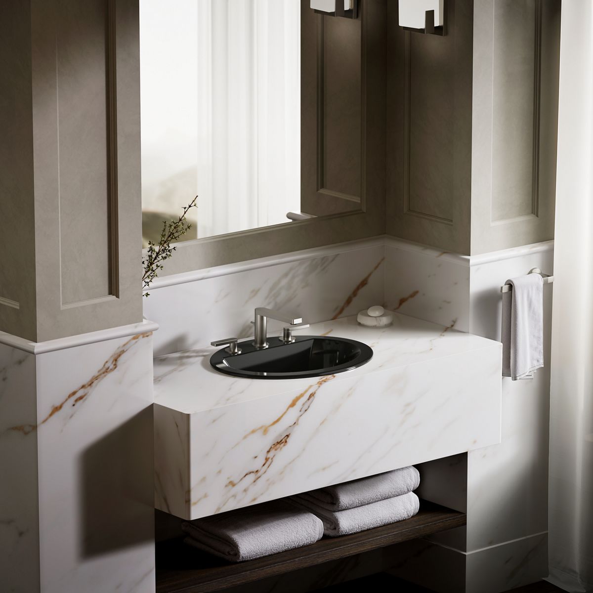 KOHLER Bryant 20-1/4" oval drop-in bathroom sink