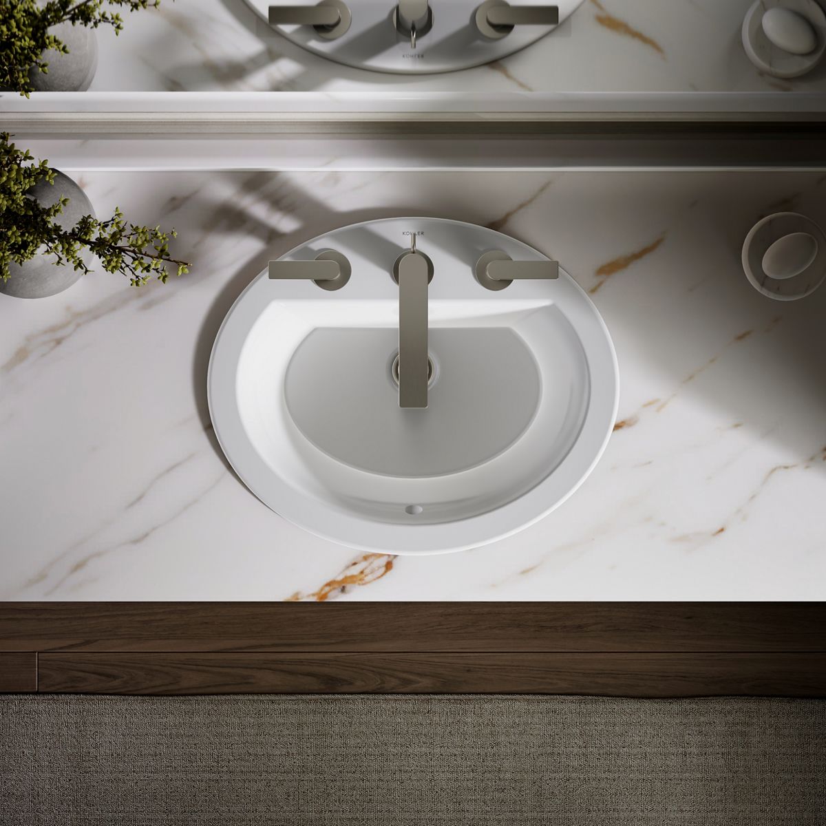 KOHLER Bryant 20-1/4" oval drop-in bathroom sink
