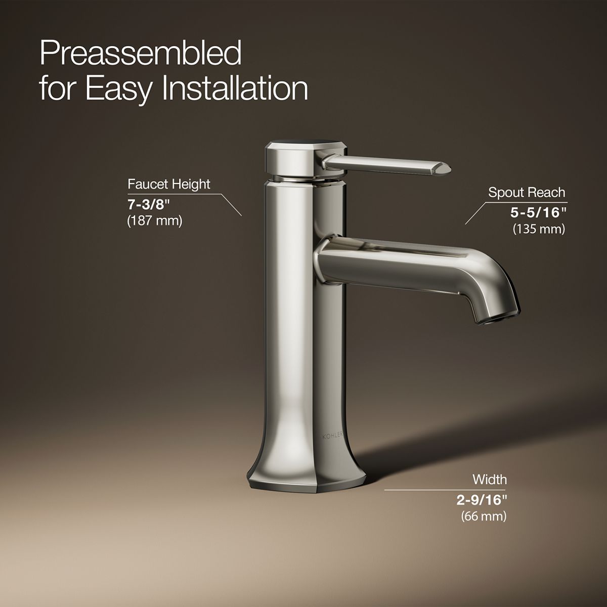 KOHLER K-27000-4K Occasion Single-handle bathroom sink faucet, 1.0 gpm