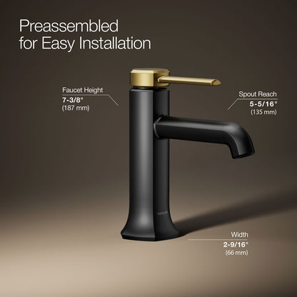 KOHLER K-27000-4N Occasion Single-handle bathroom sink faucet, 0.5 gpm