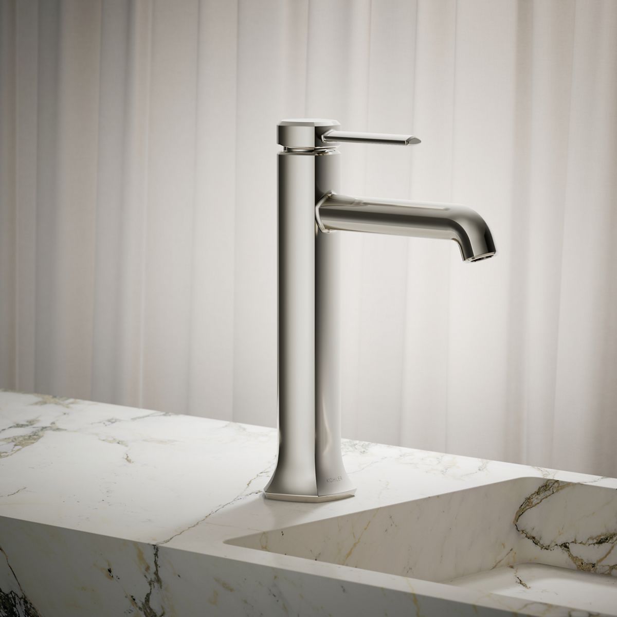 KOHLER K-27003-4 Occasion Tall single-handle bathroom sink faucet, 1.2 gpm