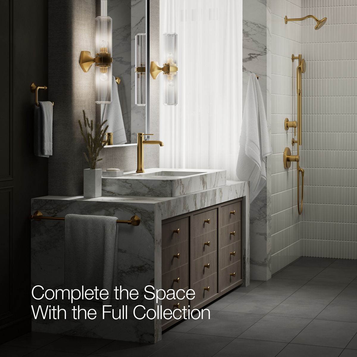 KOHLER K-27003-4N Occasion Tall single-handle bathroom sink faucet, 0.5 gpm