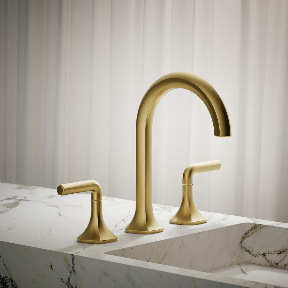 KOHLER K-27008-K Occasion Bathroom sink faucet spout with Cane design, 1.0 gpm