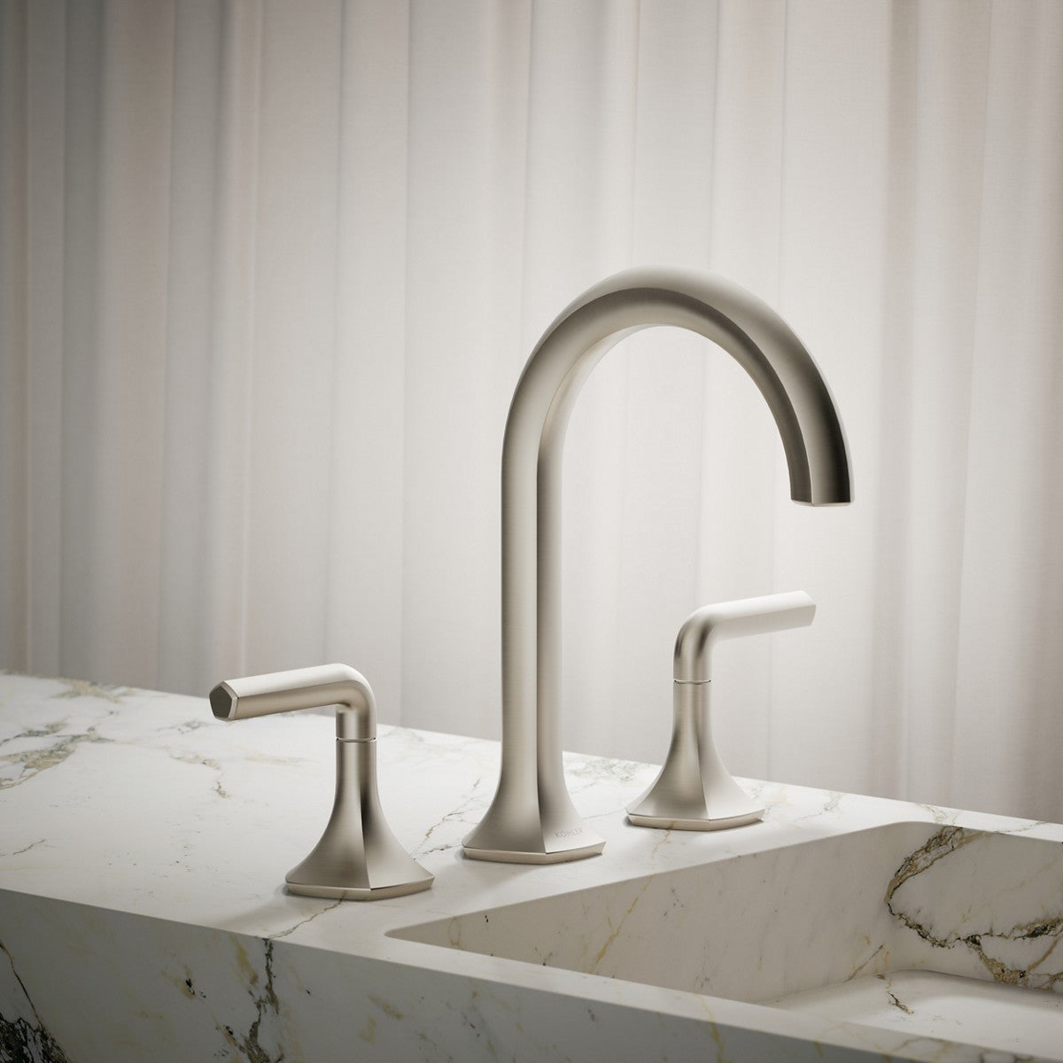 KOHLER K-27008-K Occasion Bathroom sink faucet spout with Cane design, 1.0 gpm