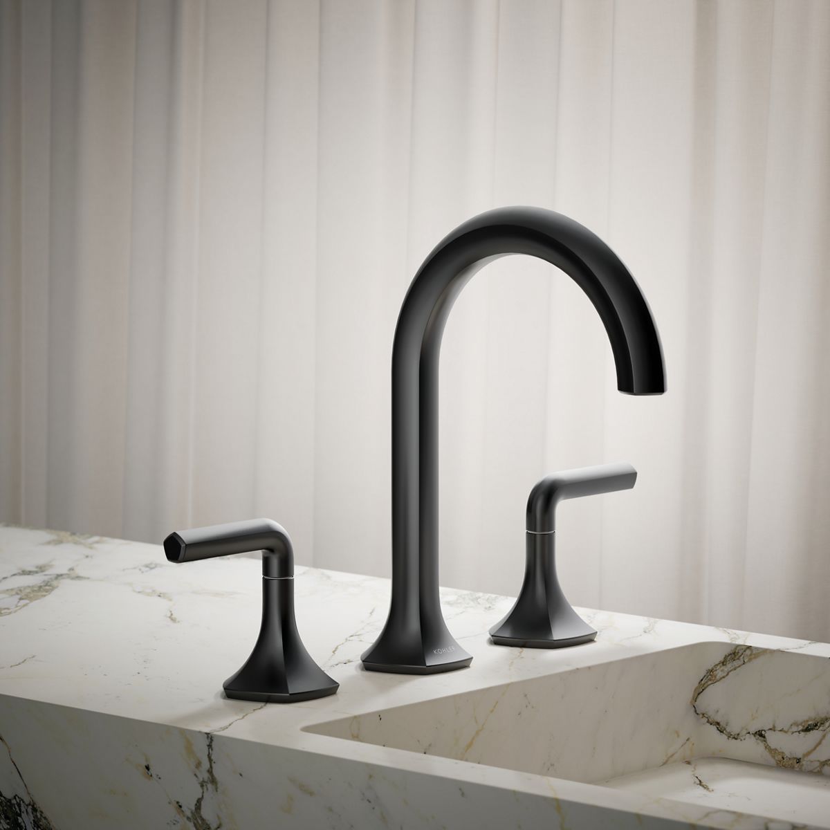 KOHLER K-27008-N Occasion Bathroom sink faucet spout with Cane design, 0.5 gpm