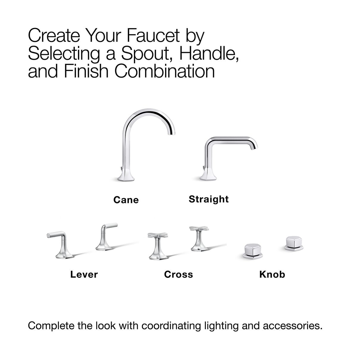 KOHLER K-27010-3 Occasion Cross bathroom sink faucet handles, matte black - view 3