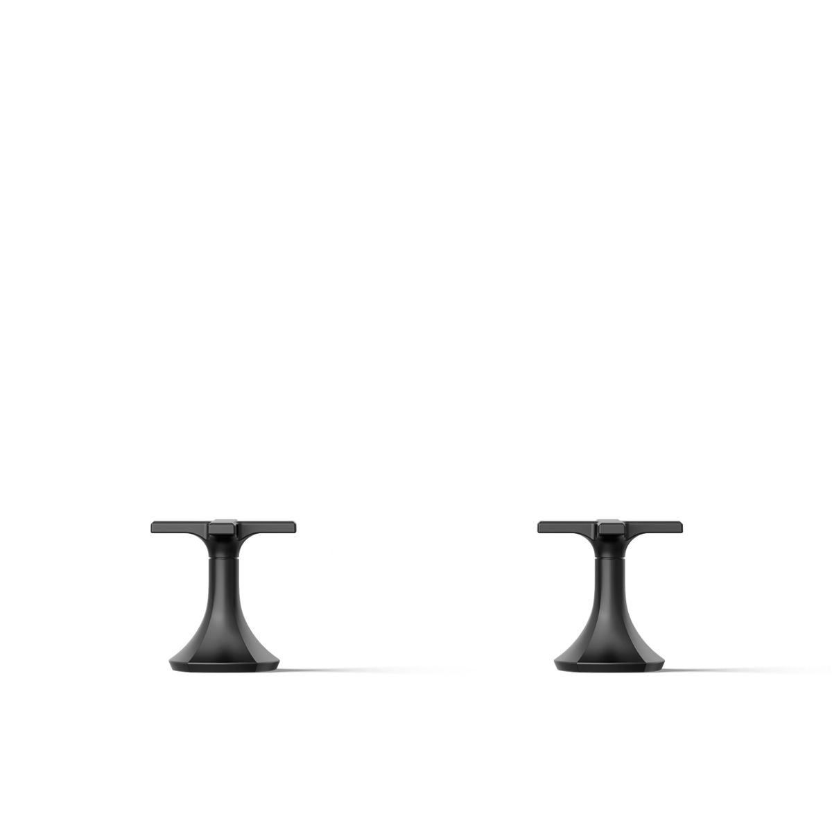 KOHLER K-27010-3 Occasion Cross bathroom sink faucet handles, matte black - view 5