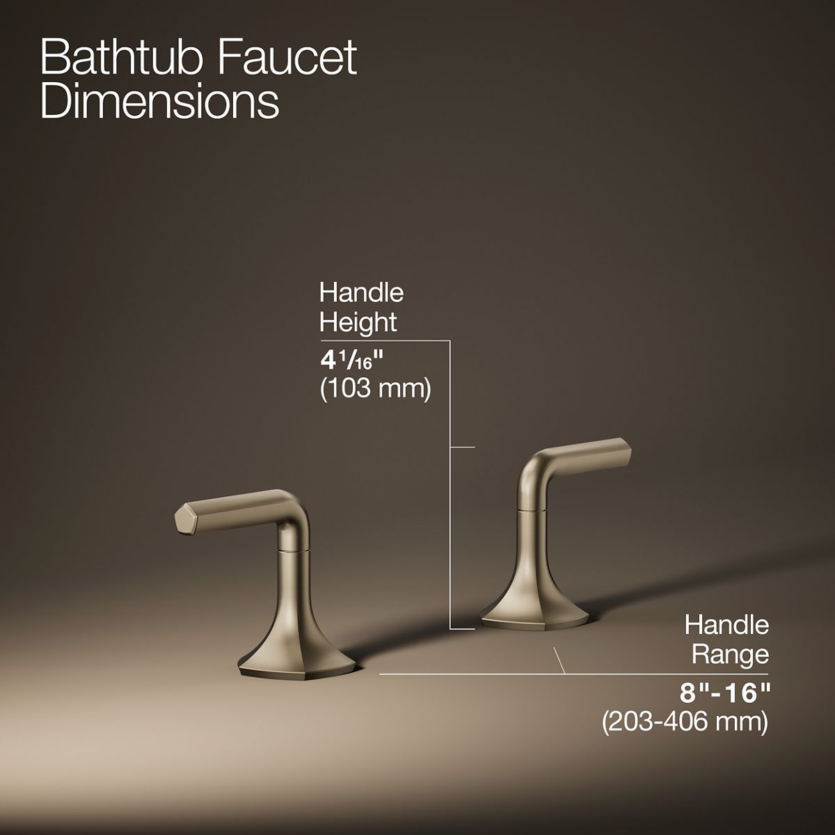 KOHLER K-27018-4 Occasion Deck-mount bath faucet handles with Lever design