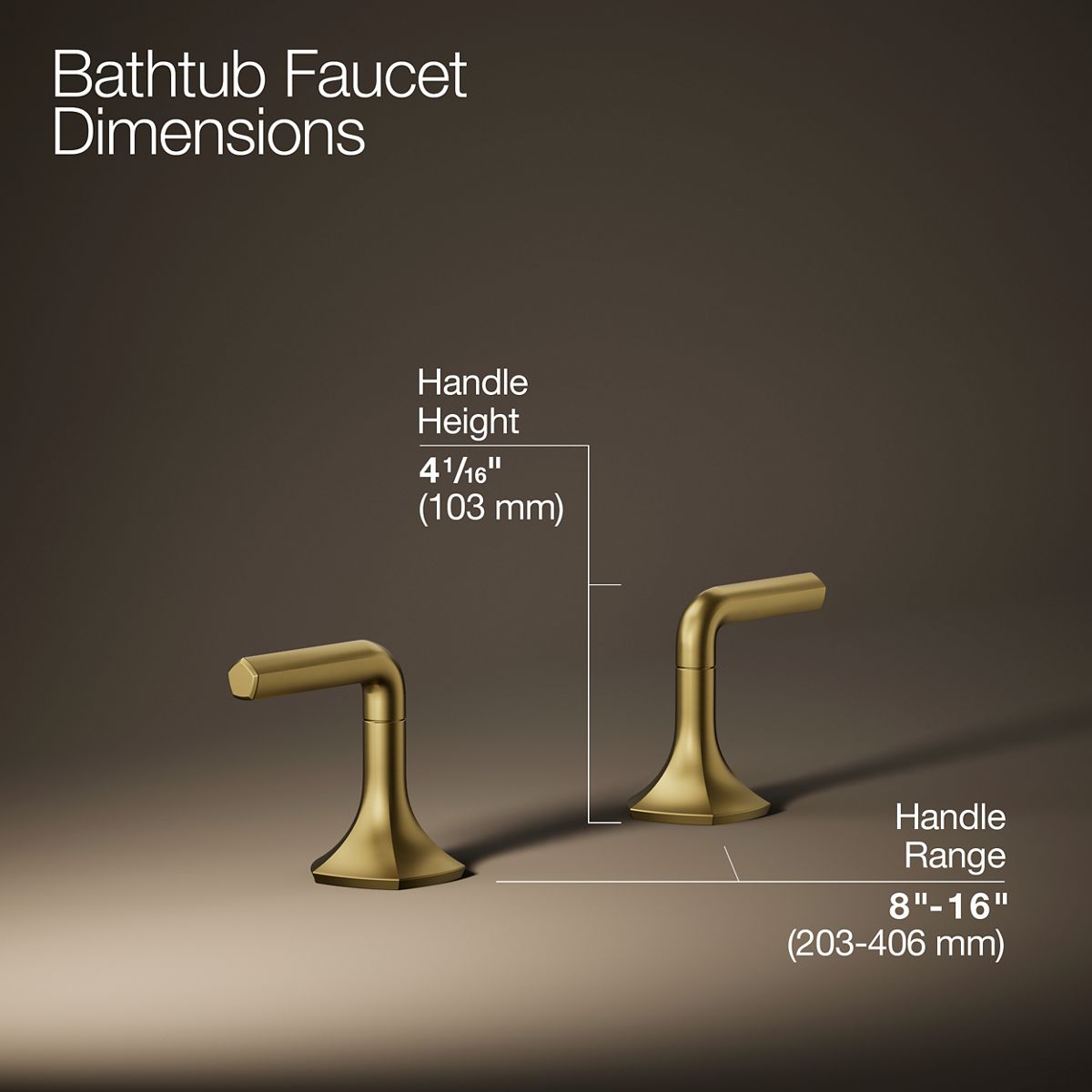 KOHLER K-27018-4 Occasion Deck-mount bath faucet handles with Lever design