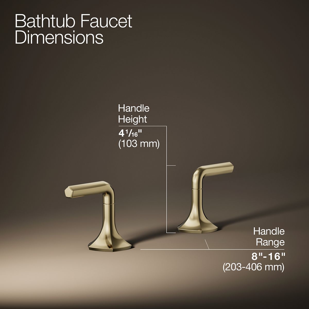 KOHLER K-27018-4 Occasion Deck-mount bath faucet handles with Lever design