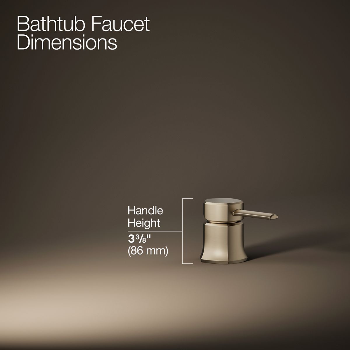 KOHLER K-27019-4 Occasion Deck-mount bath faucet handle
