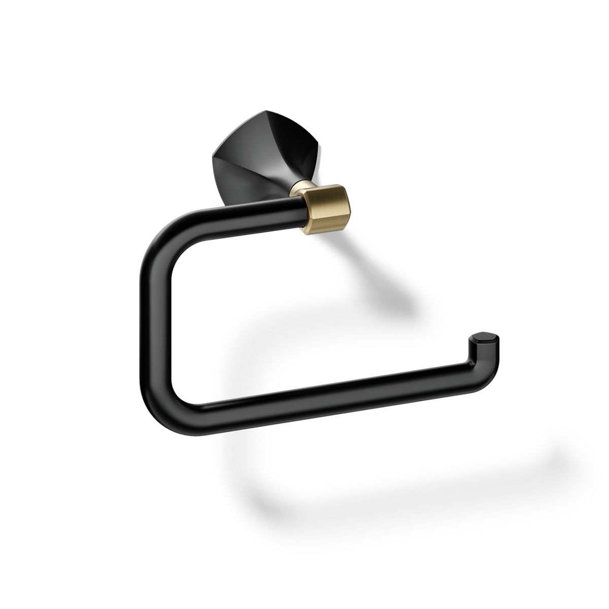 KOHLER K-27063 Occasion Towel ring, matte black with brushed moderne brass - view 4