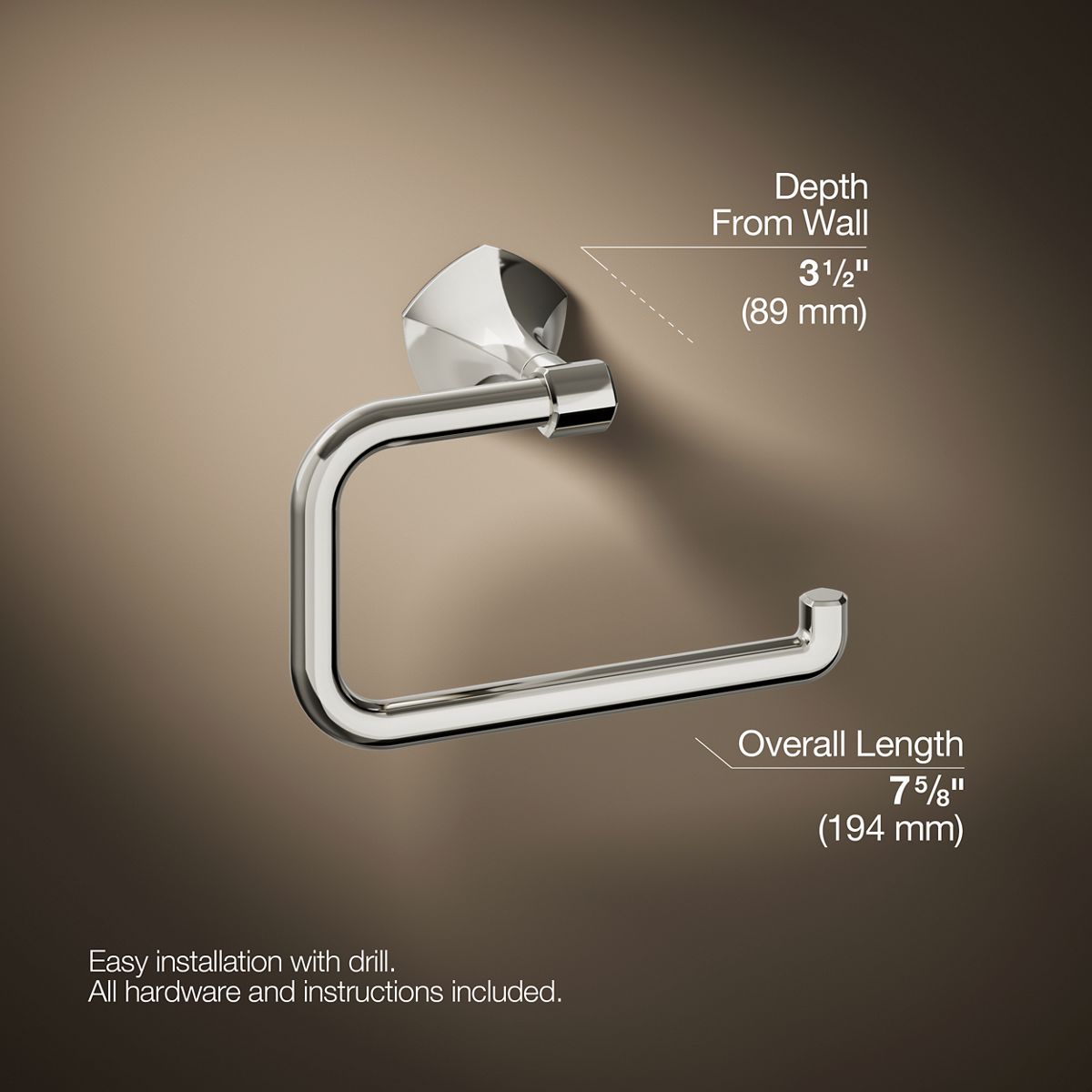 KOHLER K-27063 Occasion Towel ring