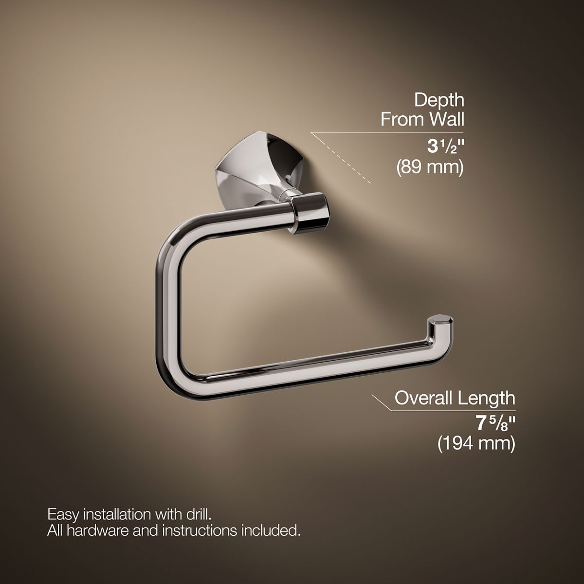 KOHLER K-27063 Occasion Towel ring