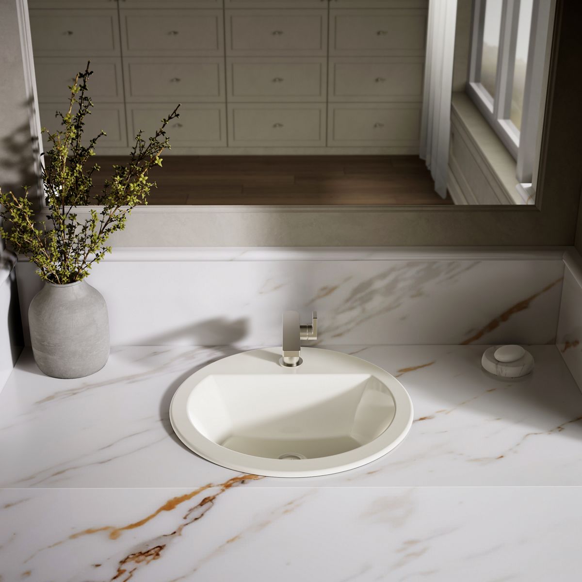 KOHLER K-2714-1 Bryant 19" round drop-in bathroom sink