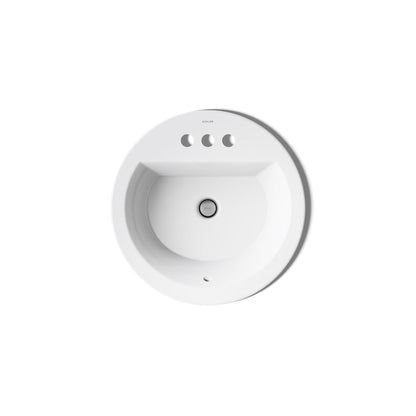 KOHLER K-2714-4 Bryant 19" round drop-in bathroom sink