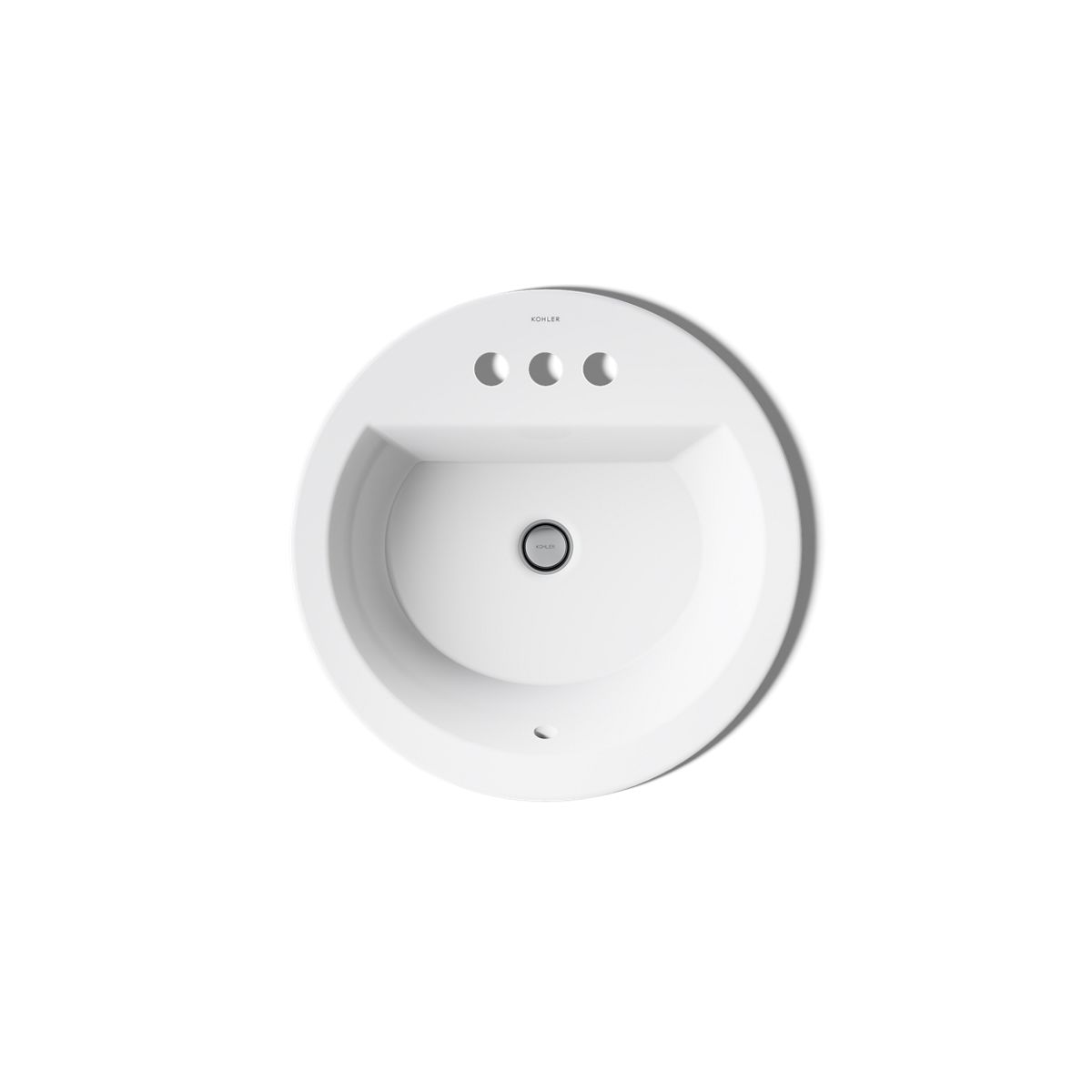 KOHLER K-2714-4 Bryant 19" round drop-in bathroom sink